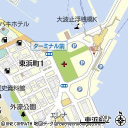 五島港公園周辺の地図
