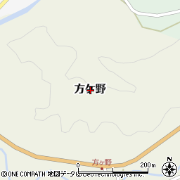 熊本県山都町（上益城郡）方ケ野周辺の地図