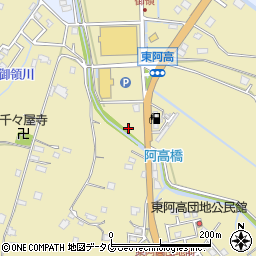 熊本県熊本市南区城南町東阿高1462周辺の地図