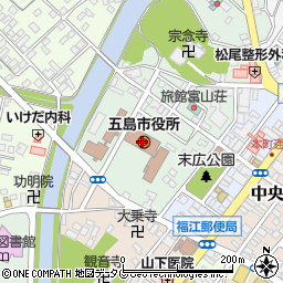 五島市役所　水道局周辺の地図