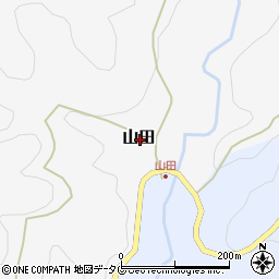熊本県上益城郡山都町山田周辺の地図
