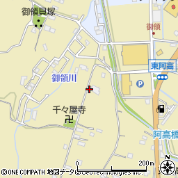 熊本県熊本市南区城南町東阿高1498周辺の地図