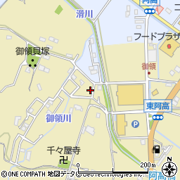 熊本県熊本市南区城南町東阿高1491周辺の地図
