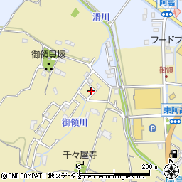 熊本県熊本市南区城南町東阿高1492-18周辺の地図