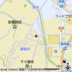 熊本県熊本市南区城南町東阿高1492-13周辺の地図