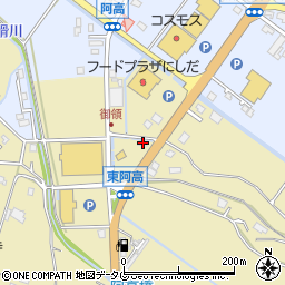 熊本県熊本市南区城南町東阿高7周辺の地図