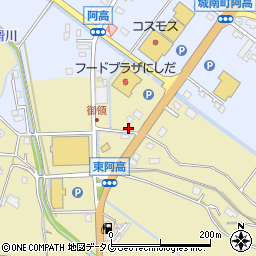 熊本県熊本市南区城南町東阿高24周辺の地図