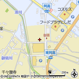 熊本県熊本市南区城南町東阿高1482周辺の地図