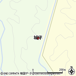 熊本県山都町（上益城郡）城平周辺の地図