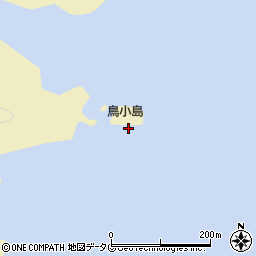 鳥小島周辺の地図