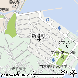 長崎県五島市新港町周辺の地図
