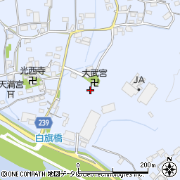 熊本県上益城郡甲佐町白旗周辺の地図