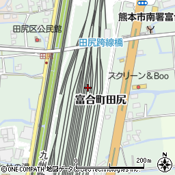 熊本県熊本市南区富合町田尻周辺の地図