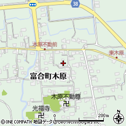 熊本県熊本市南区富合町木原周辺の地図