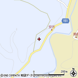 熊本県上益城郡山都町安方69周辺の地図