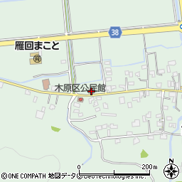 富合木原簡易郵便局周辺の地図