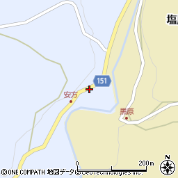 熊本県上益城郡山都町安方88周辺の地図