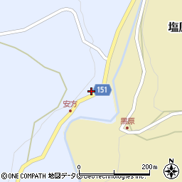 熊本県上益城郡山都町安方89周辺の地図