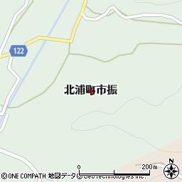宮崎県延岡市北浦町市振周辺の地図