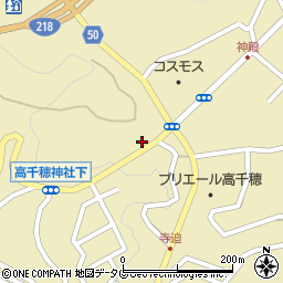 高千穂神社周辺の地図
