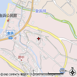 長崎県雲仙市小浜町金浜周辺の地図