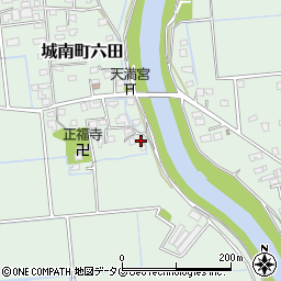 熊本県熊本市南区城南町六田760周辺の地図