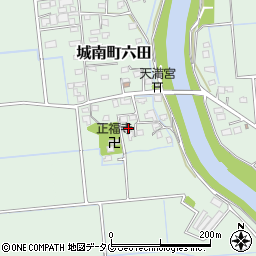 熊本県熊本市南区城南町六田746周辺の地図