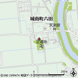 熊本県熊本市南区城南町六田741周辺の地図