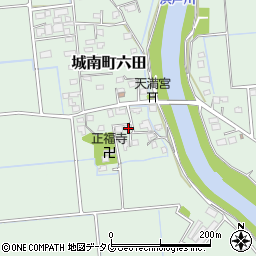 熊本県熊本市南区城南町六田752周辺の地図