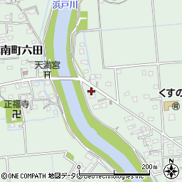 熊本県熊本市南区城南町六田306周辺の地図
