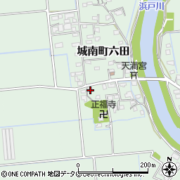 熊本県熊本市南区城南町六田739周辺の地図