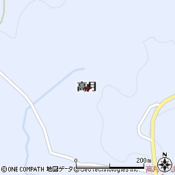 熊本県上益城郡山都町高月周辺の地図