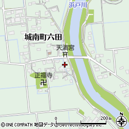熊本県熊本市南区城南町六田765周辺の地図