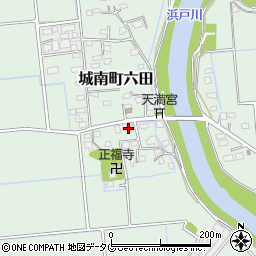 熊本県熊本市南区城南町六田748周辺の地図