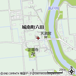 熊本県熊本市南区城南町六田775周辺の地図