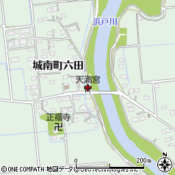 熊本県熊本市南区城南町六田767周辺の地図