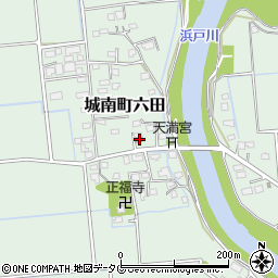 熊本県熊本市南区城南町六田778周辺の地図