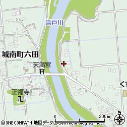 熊本県熊本市南区城南町六田349周辺の地図