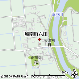 熊本県熊本市南区城南町六田780周辺の地図