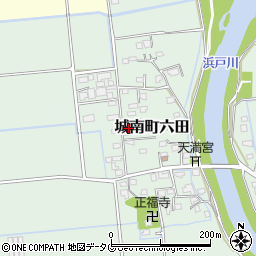 熊本県熊本市南区城南町六田866周辺の地図