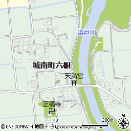 熊本県熊本市南区城南町六田772周辺の地図