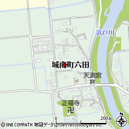熊本県熊本市南区城南町六田784周辺の地図