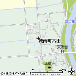 熊本県熊本市南区城南町六田908周辺の地図