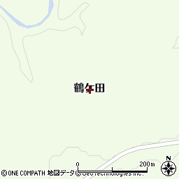 熊本県上益城郡山都町鶴ケ田周辺の地図