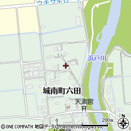 熊本県熊本市南区城南町六田808周辺の地図