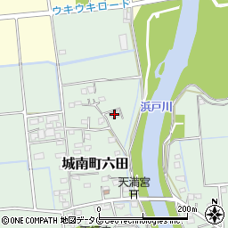 熊本県熊本市南区城南町六田806周辺の地図