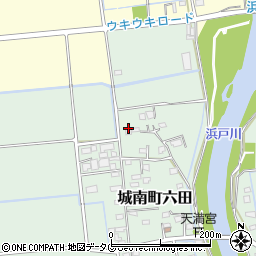 熊本県熊本市南区城南町六田836周辺の地図