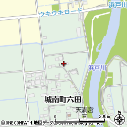熊本県熊本市南区城南町六田822周辺の地図