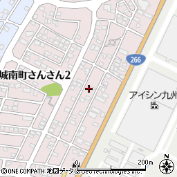 熊本県熊本市南区城南町さんさん1丁目周辺の地図