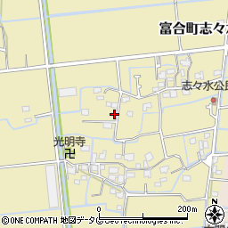 熊本県熊本市南区富合町志々水348周辺の地図